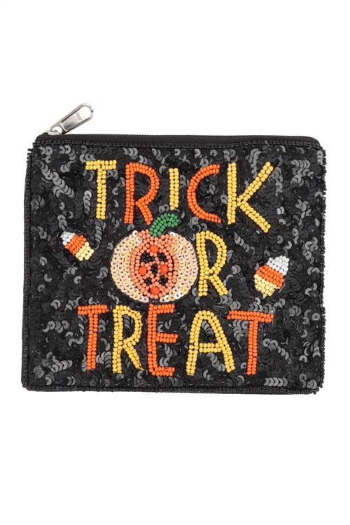MYS Wholesale Inc - Wholesale Coin Purse - Women's - Trick or Treat Halloween Sequin Coin Pouch