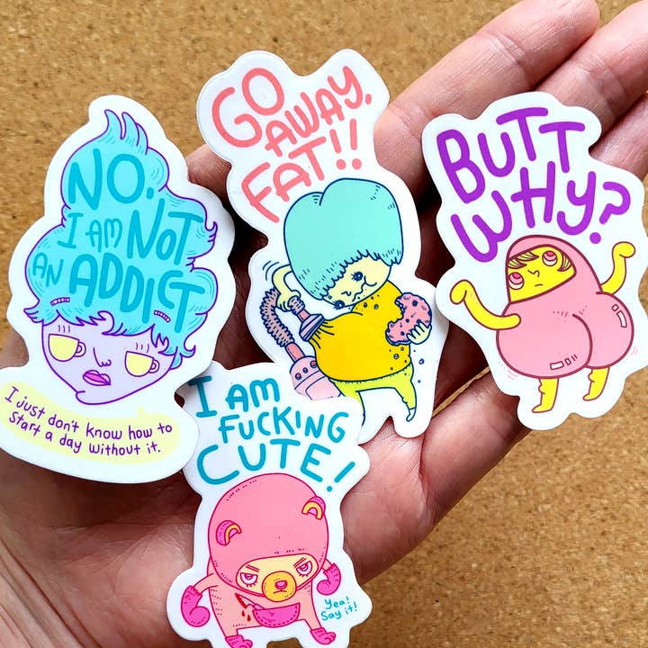 Chika Ando Illustration - Wholesale Phone & Laptop Stickers - Fucking Cute Sticker2