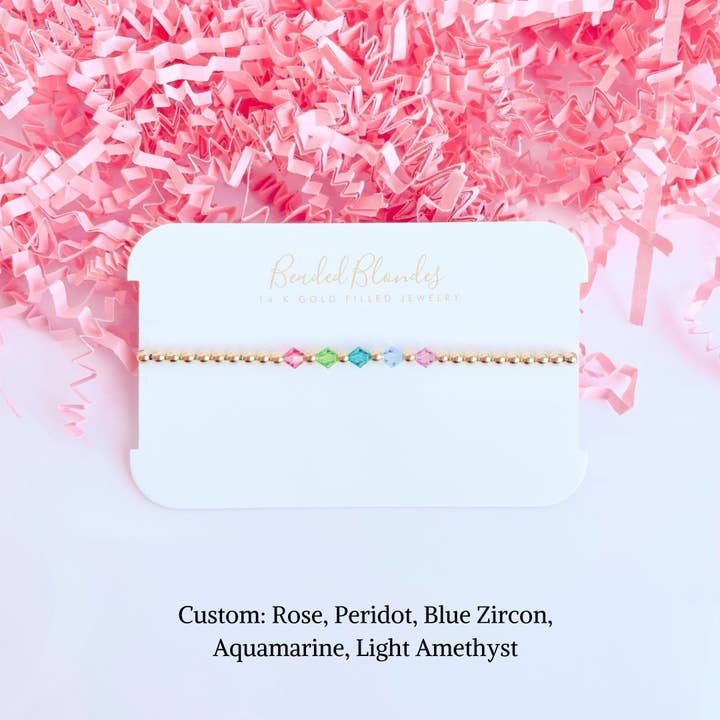 Beaded Blondes – Großhandel Perlenarmband – Birthstone Swarovski-Armband-Kollektion, 12 Stück13