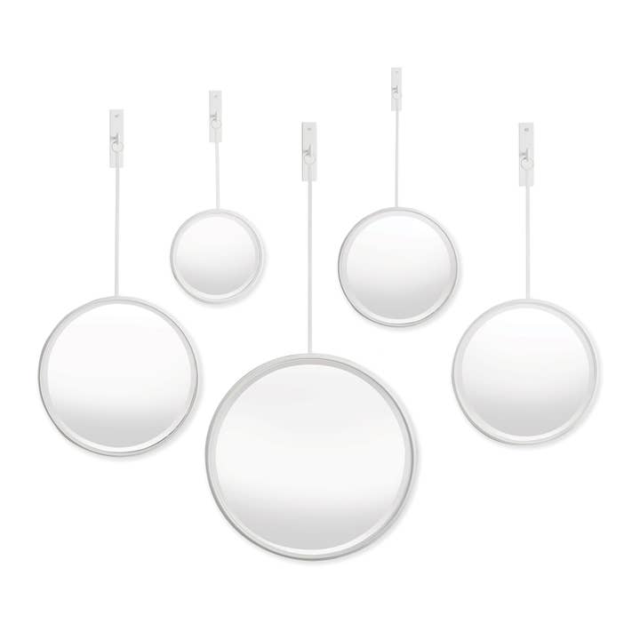 Napa Home & Garden - Venta al por mayor Espejos de pared - Espejos de péndulo Maison Noir, juego de 5