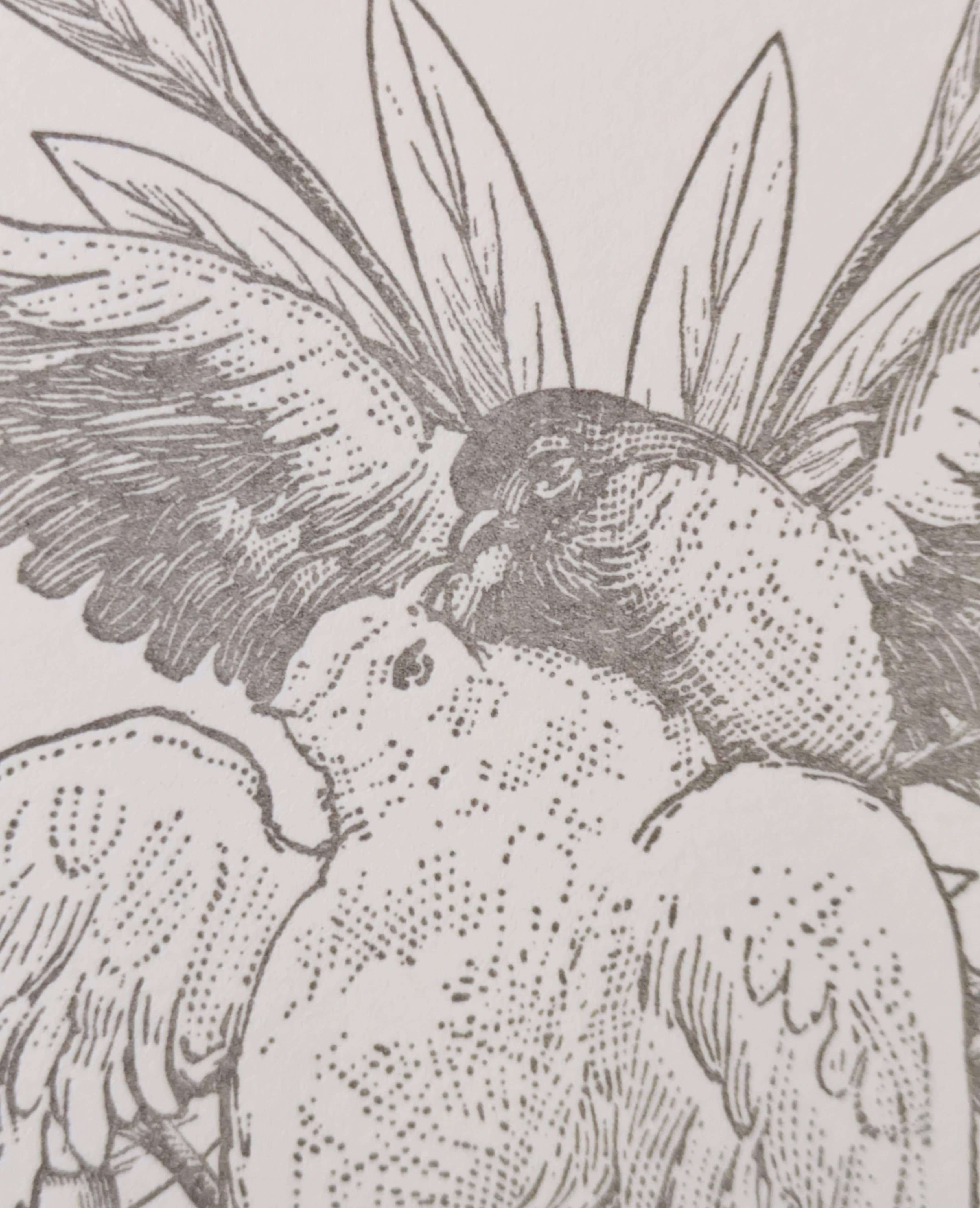 Painted Tongue Press - Wholesale Love Card - Olive Love and Peace Card2