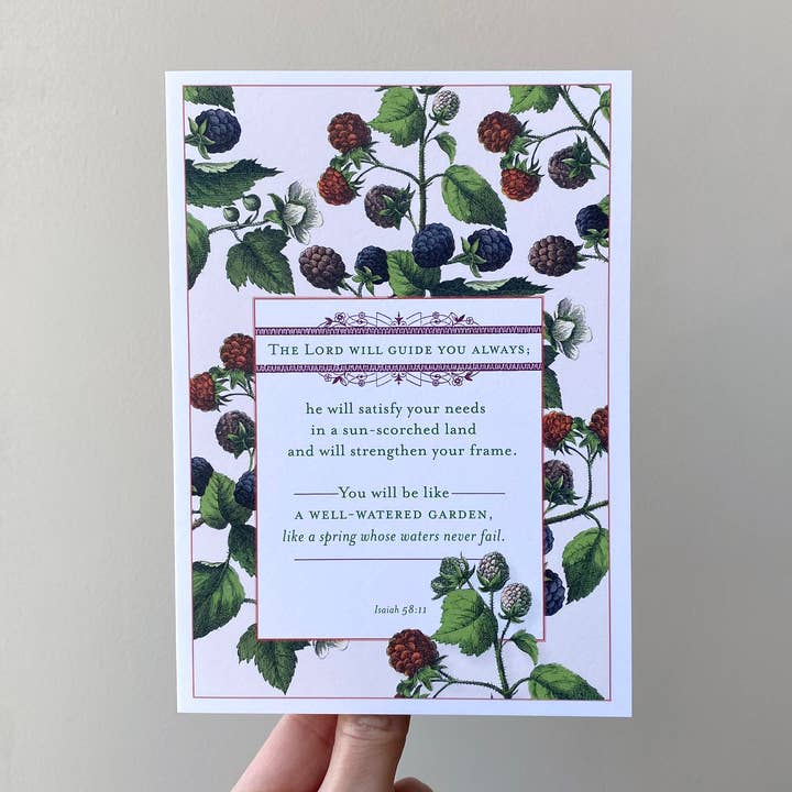 Well-Watered Garden Scripture Card for wholesale by The Happy Envelope