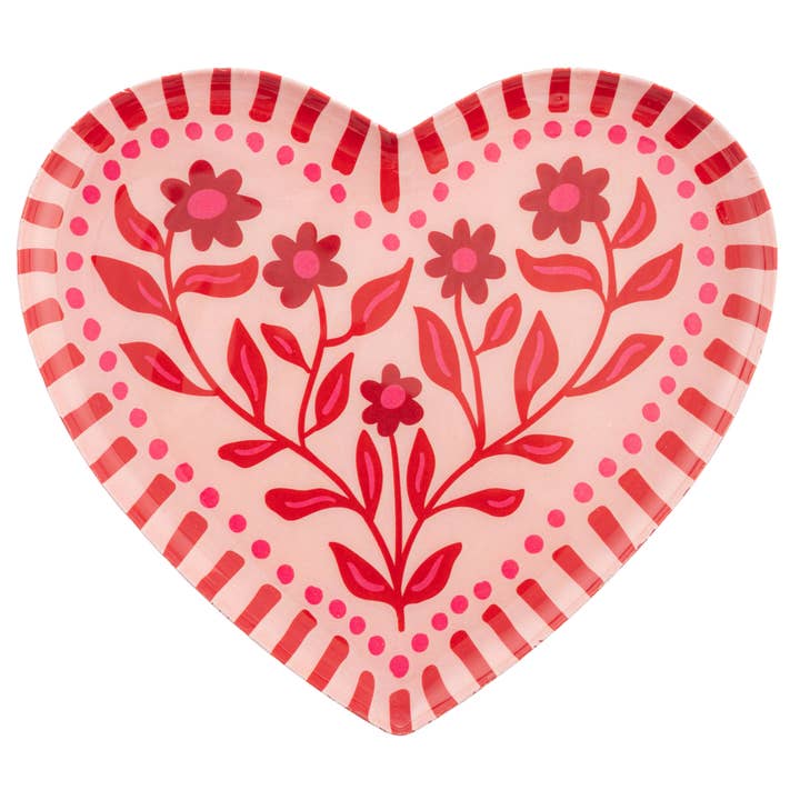 Karma - Wholesale Decorative Tray - Small Heart Enamel Trays1