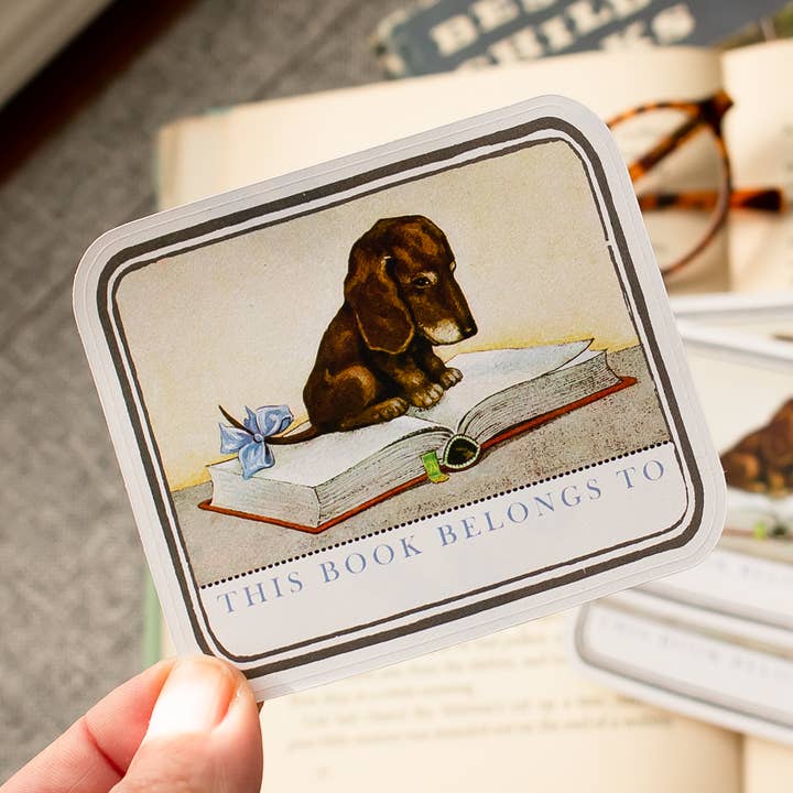 Bookplate Stickers - Dachshund Puppy for wholesale by Sunshine and Ravioli