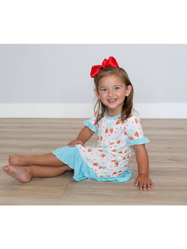 Sweet Bay Clothing - Wholesale Dress - Kids - Strawberries and Bows Gown2