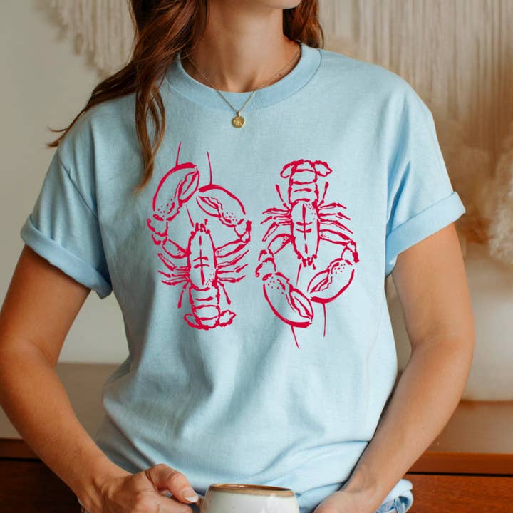 Shoppe SHC - Wholesale T-Shirt (Graphic) - Women's - Spring 2025 Coastal Aesthetic Lobster | Graphic Tee |Gildan 26
