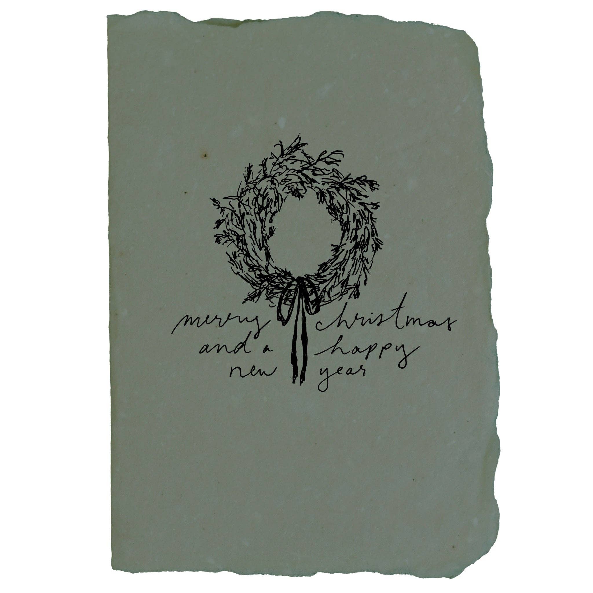 farmette – wholesale Julkort – God Jul och ett Gott Nytt År krans kort0