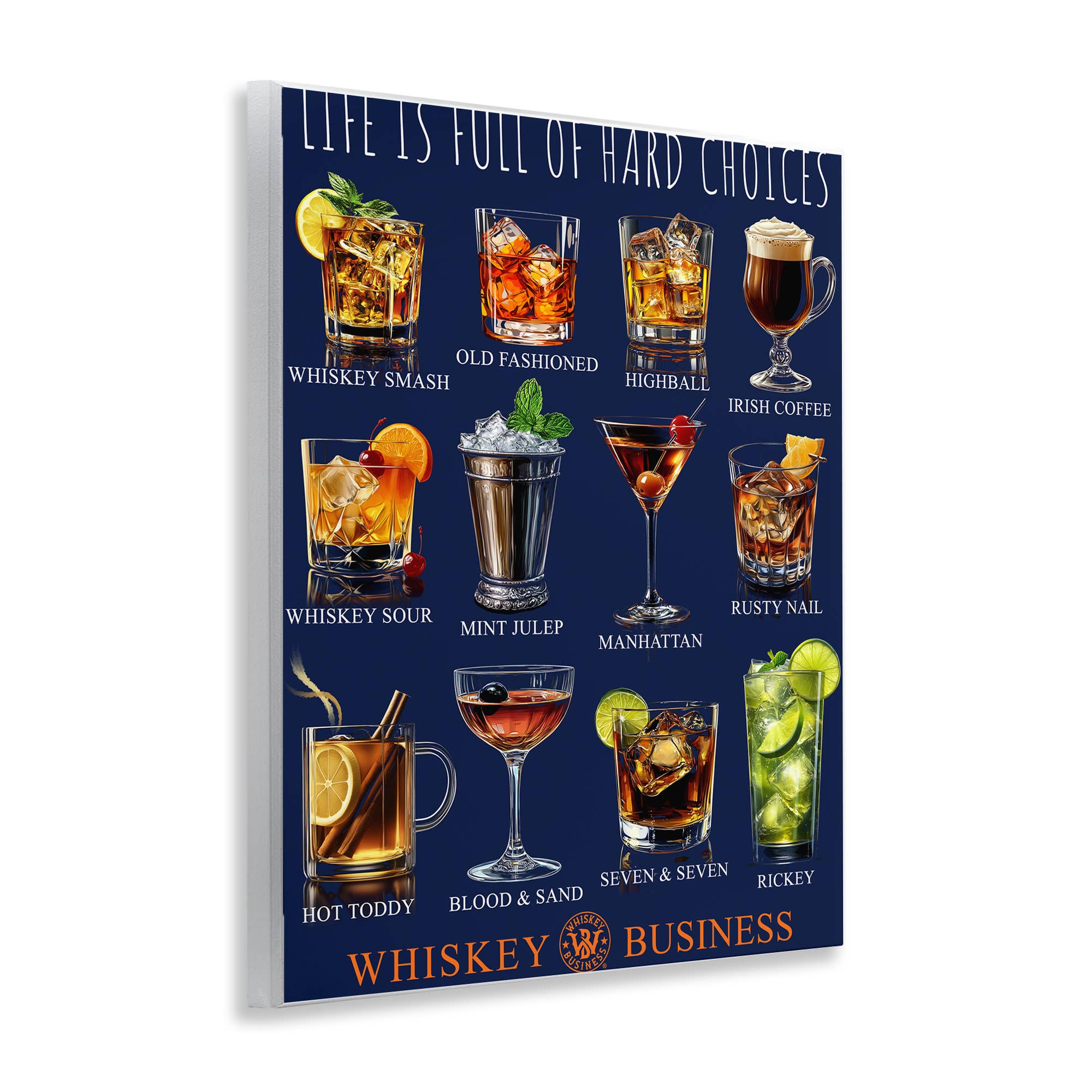 Stupell Industries - Wholesale Wall Sign - Whiskey Hard Choices - Unframed Wall Art3