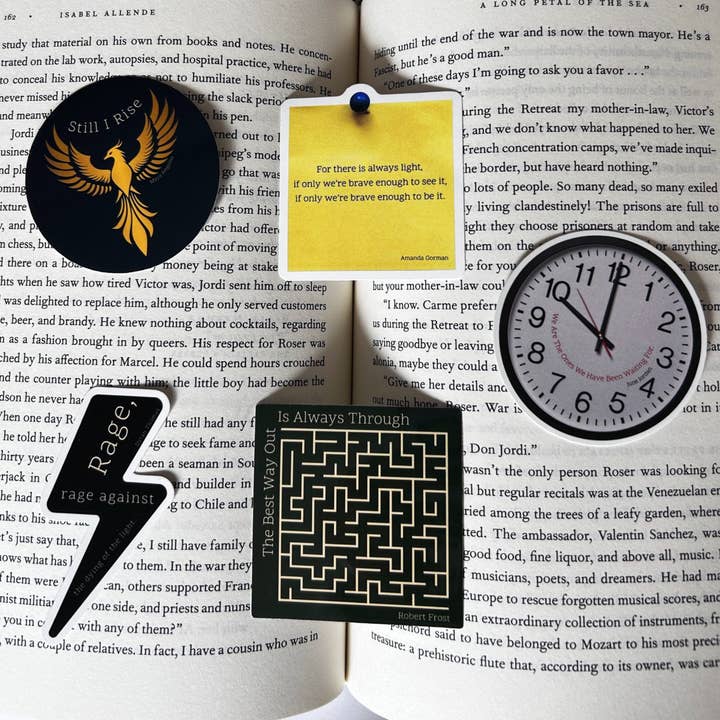 Resist Sticker Pack – Waterproof Stickers with Poet Quotes for wholesale by The Storyline Styles