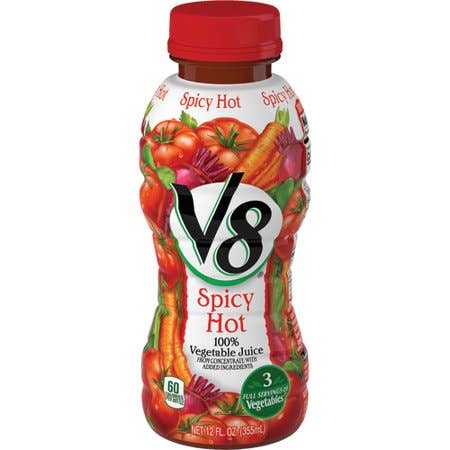 Shop The King - Wholesale Fruit Juice - V-8 Veg Juice Spicy Bottles 12 oz 12ct0