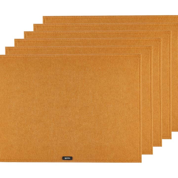 Rechteckiger Tischset - 6 Stück - Recycelter brauner Filz für den Großhandel von Björn