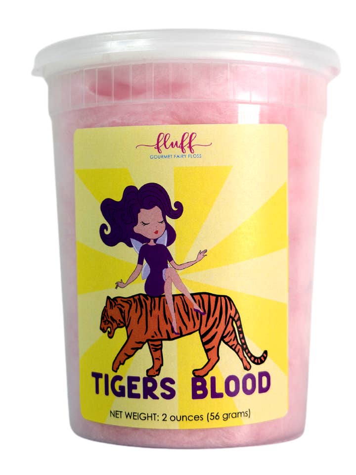 Tigers Blood Cotton Candy for wholesale by Fluff gourmet fairy floss