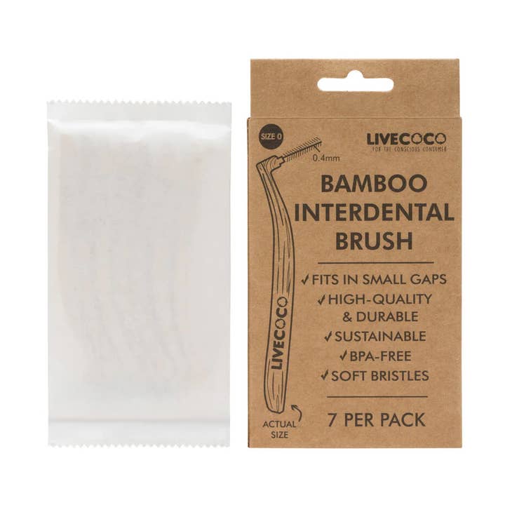 Bamboe Interdentale Borstels Maat 0 (0,4 mm) (Herbruikbaar-7 stuks) voor wholesale door EcoVibe