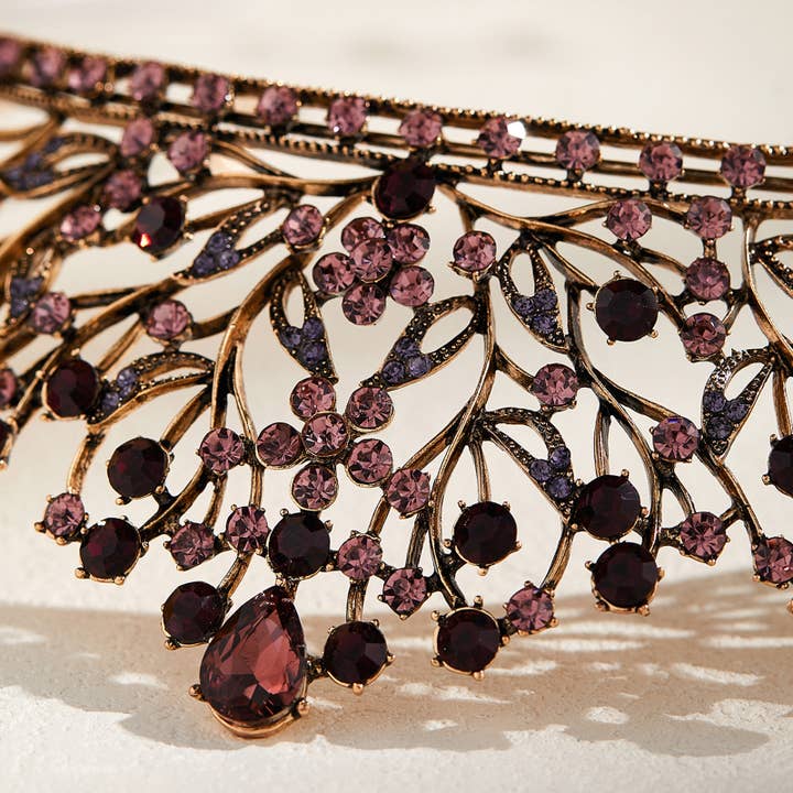 SWEETV - Wholesale Tiara - Women's - Purple Tiaras and Crowns for Women, Wedding Crown Bride
