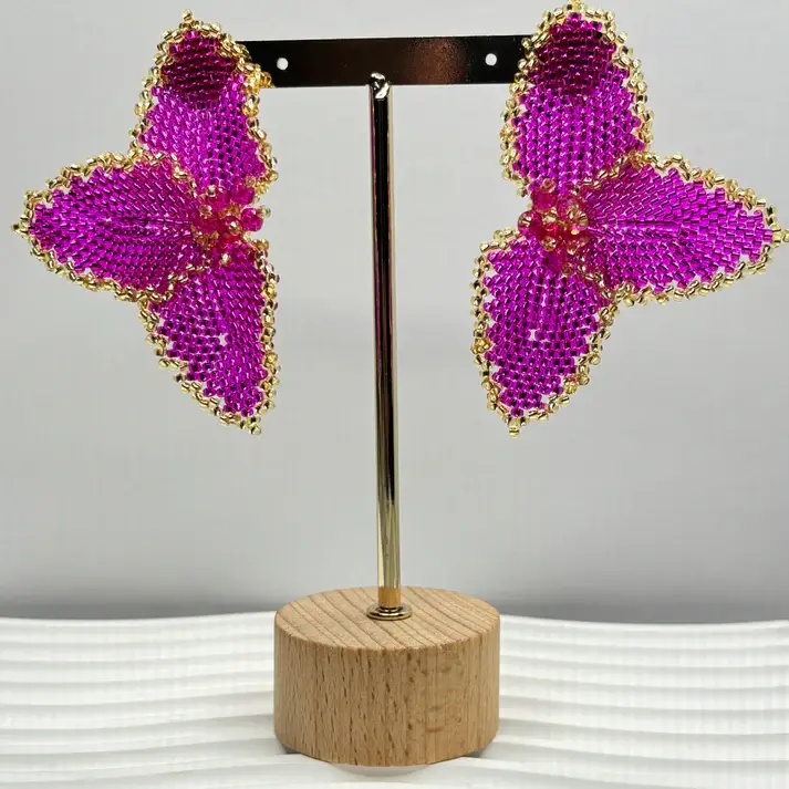 Bellalu Jewelry and Accessories - Wholesale Dangle Earrings - Half Flower Earrings – Modern Floral Statement Jewelry 4