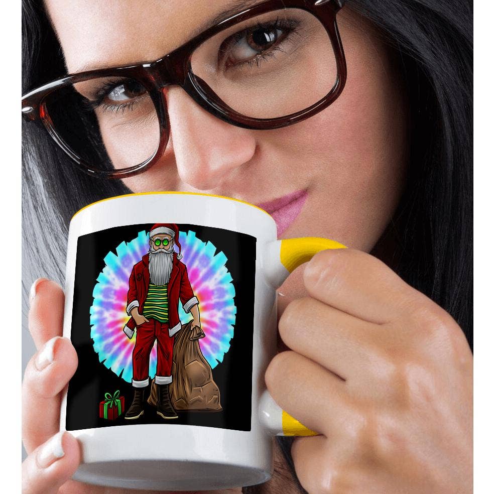 3dRose - Wholesale Coffee Mug - 3dRose, Hippie Merry Christmas with Santa Claus Gifts Season, Mug1