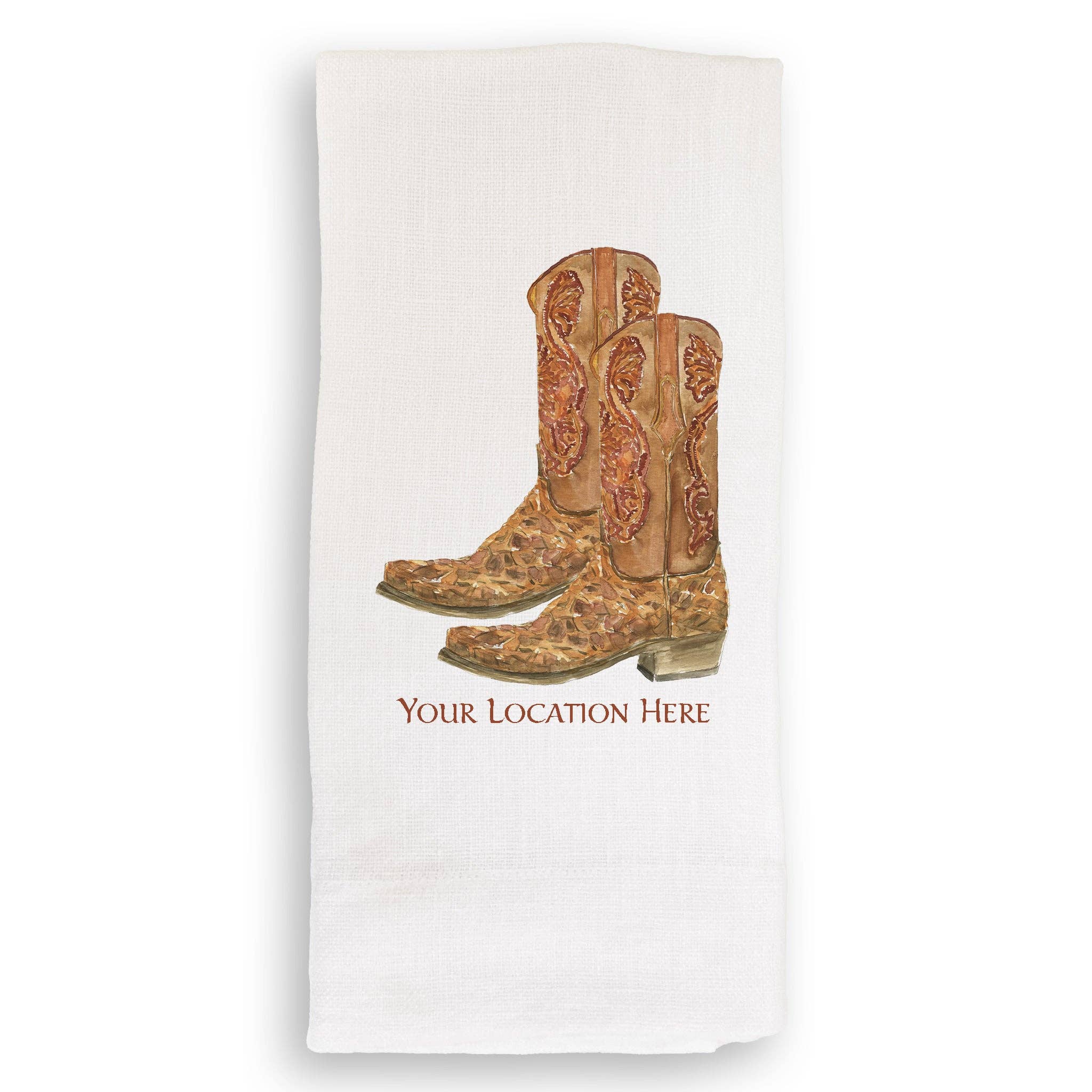 French Graffiti – Engroshandel Viskestykke – Brune cowboystøvler med placering2