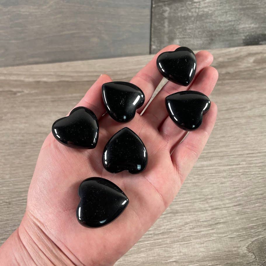 Keystone Crystals - Wholesale Spiritual Stone/Crystal - Obsidian Pocket Hearts – Black Crystal Hearts for Retailers4
