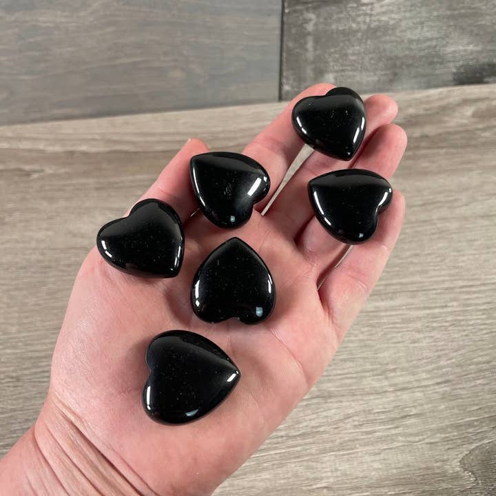 Keystone Crystals - Wholesale Spiritual Stone/Crystal - Obsidian Pocket Hearts – Black Crystal Hearts for Retailers4