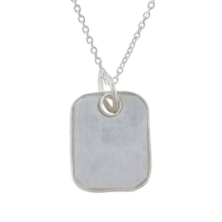 Colgante Rectangular de Piedra de Luna para Hombre en Plata de Ley 925 para venta al por mayor de Vayo Pearls