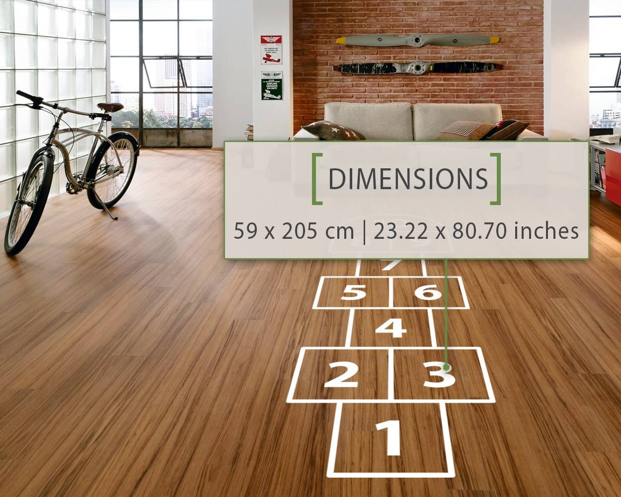 KUARKI – Decalque de janela/parede por atacado – Adesivo de Amarelinha Tradicional para Quarto de Brincar3