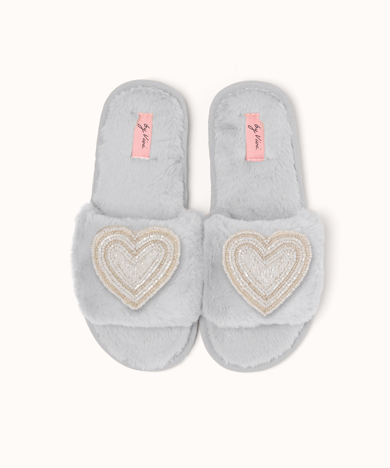 by Vivi. - Vendita all'ingrosso Spille - Coppia di spille per pantofole: Cuore bianco8