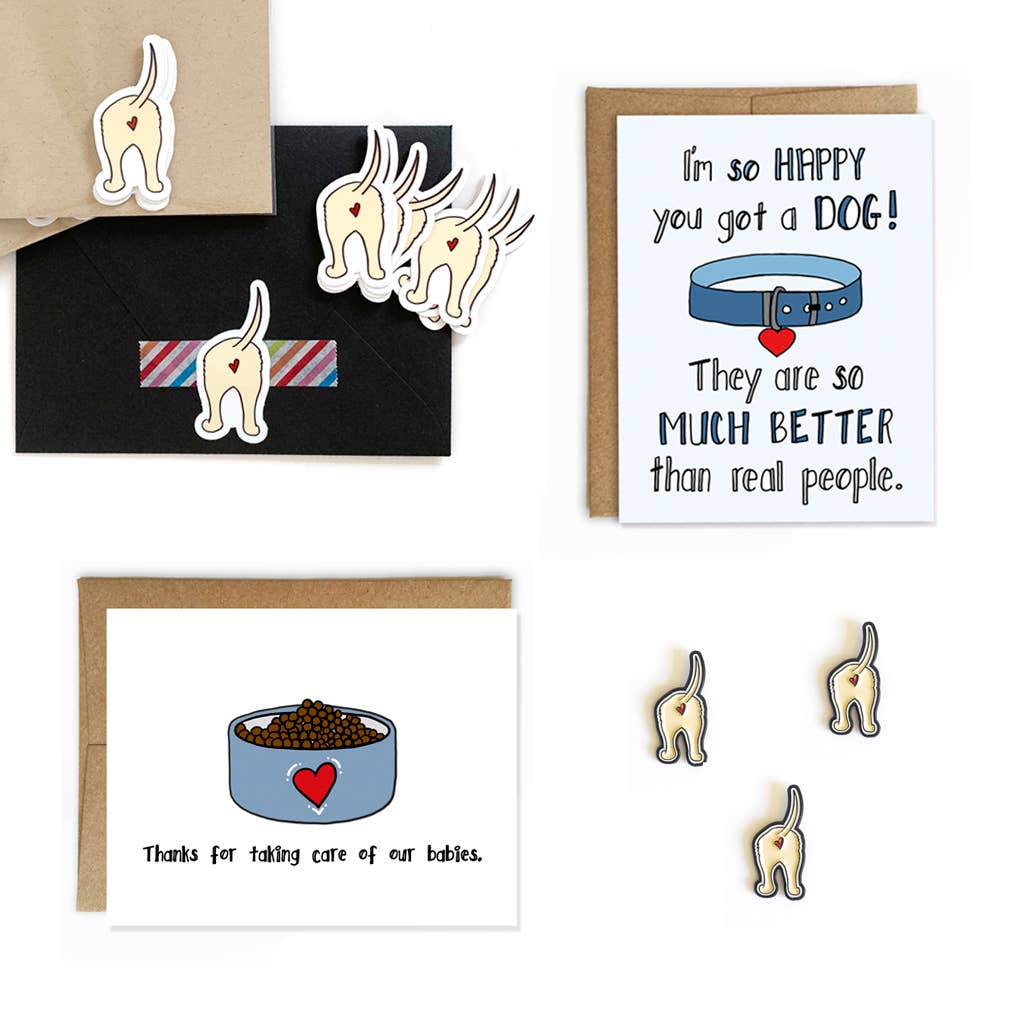 Yellow Daisy Paper Co. - Wholesale Congratulations Card - Better Than People, New Dog Congratulations Card1