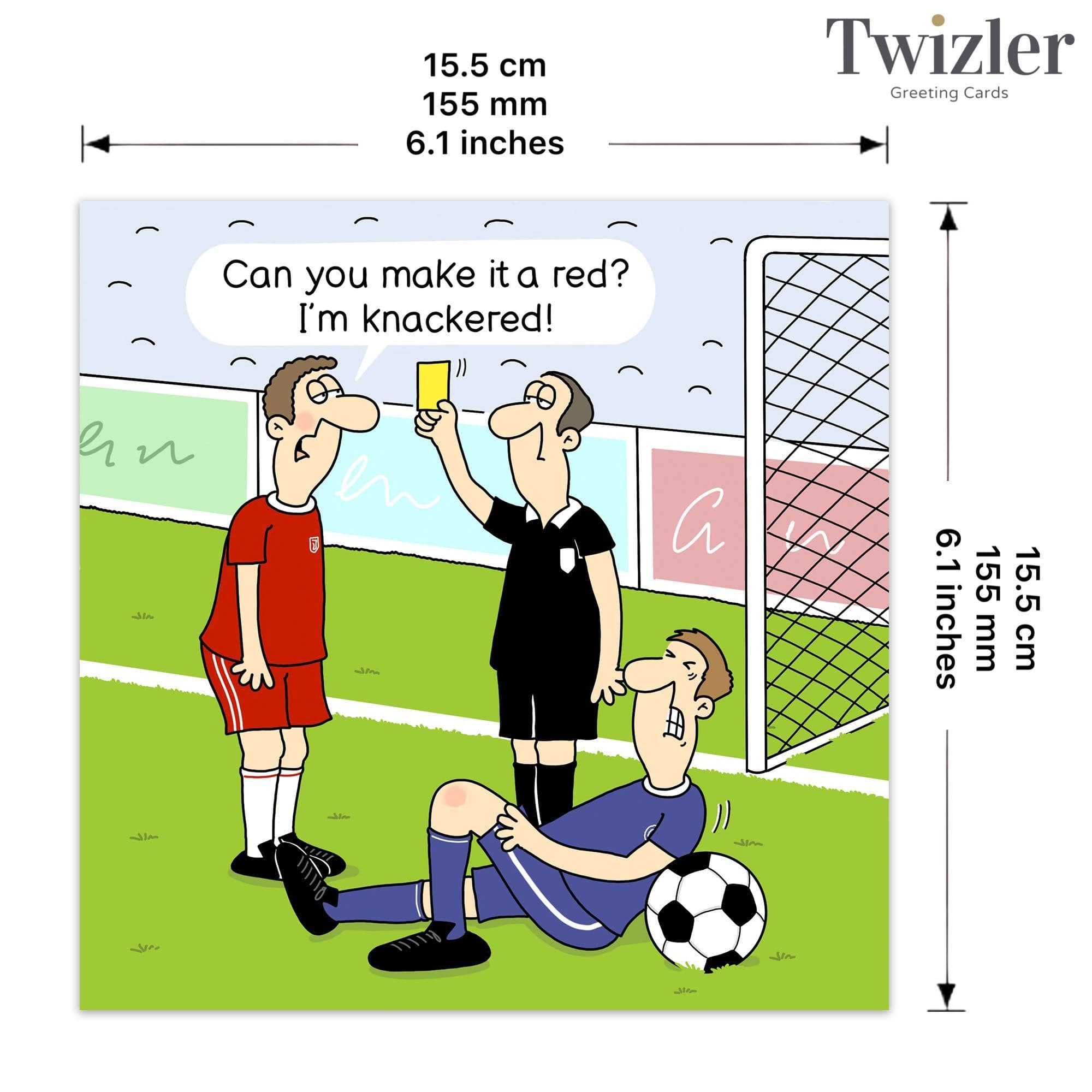 Twizler Ltd – wholesale Everyday greeting card – Funny Football Card - Red Card Wish2