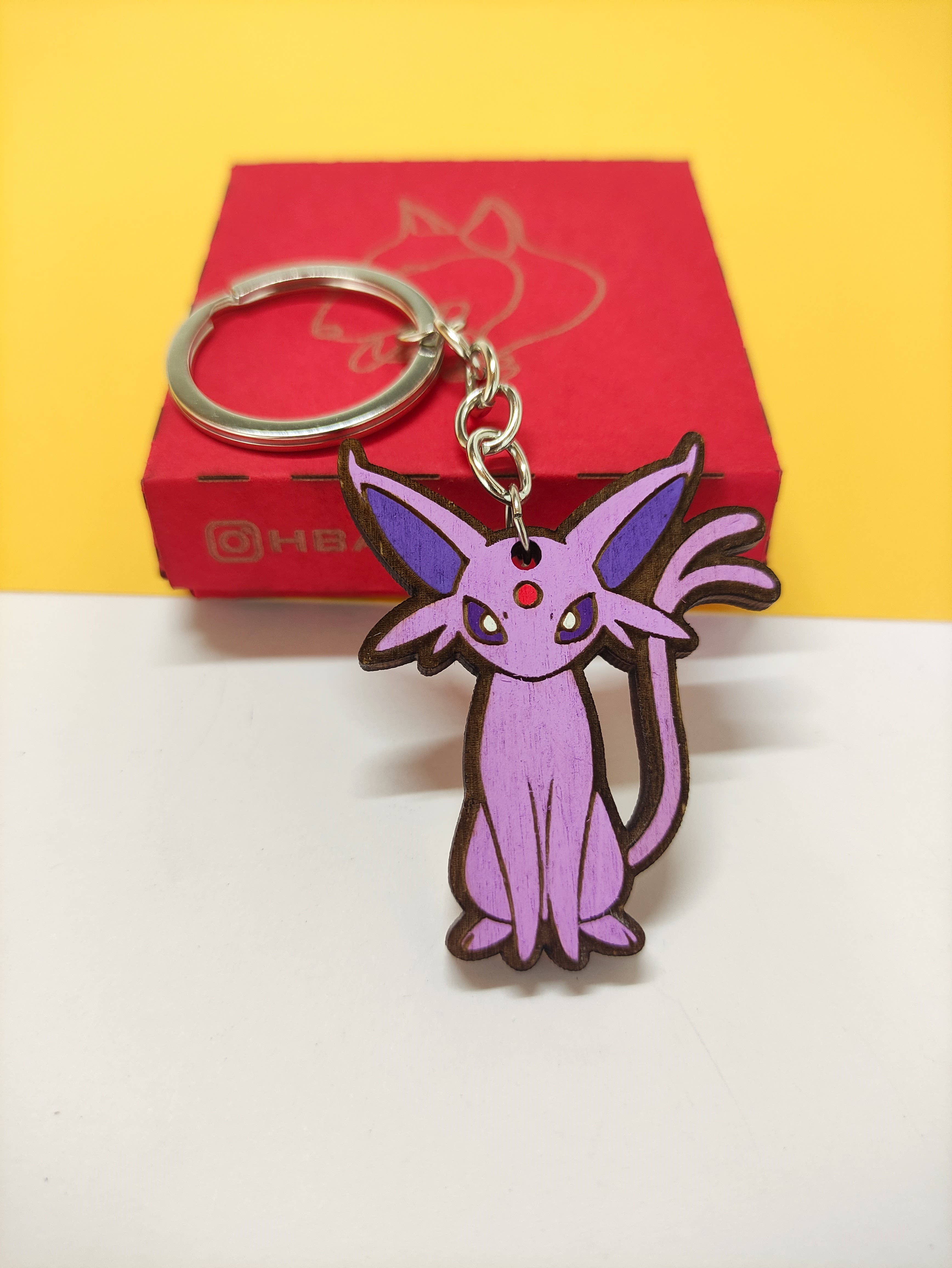 Herbs&Belles - Wholesale Keychain - Unisex - Wooden Eevee Evolutions Pokémon Keychain, Custom Geek Anime5