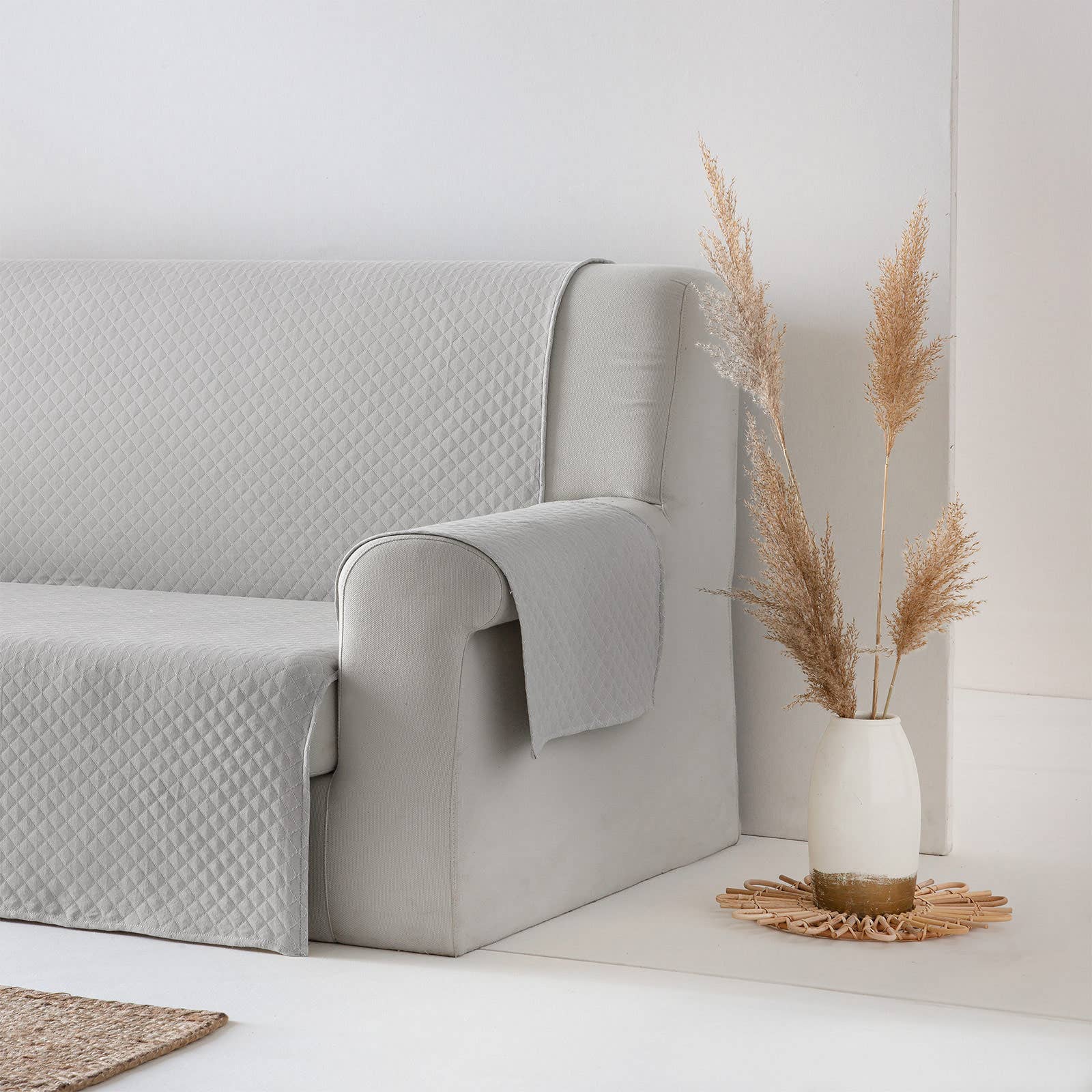 GAMUSI – Capa para cadeira/sofá por atacado – Capa de sofá lisa acolchoada algodão TRIVIAL22