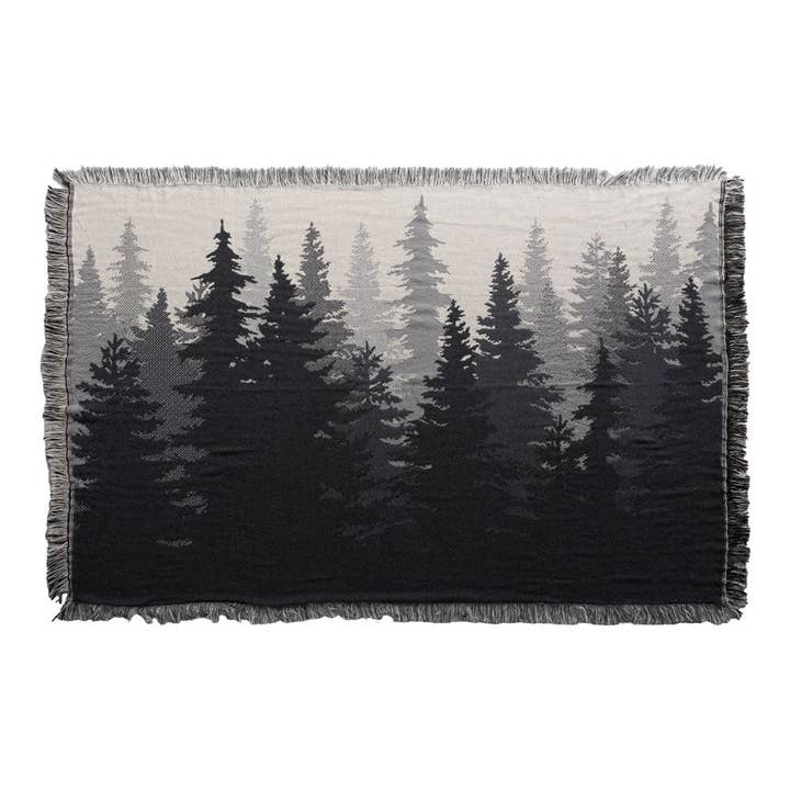 Tree 2 Layer Woven Throw for wholesale by Manual Woodworkers and Weavers, Inc.