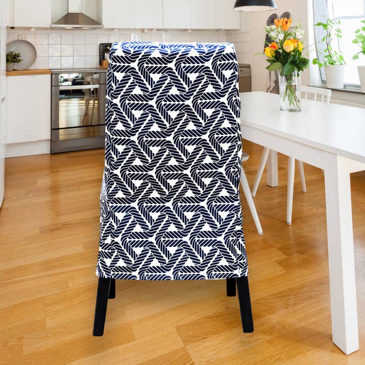 Rockin Cushions – Engroshandel Stol-/sofabetræk – UDSALG IKEA Bergmund Spisestolbetræk, Navy Rope