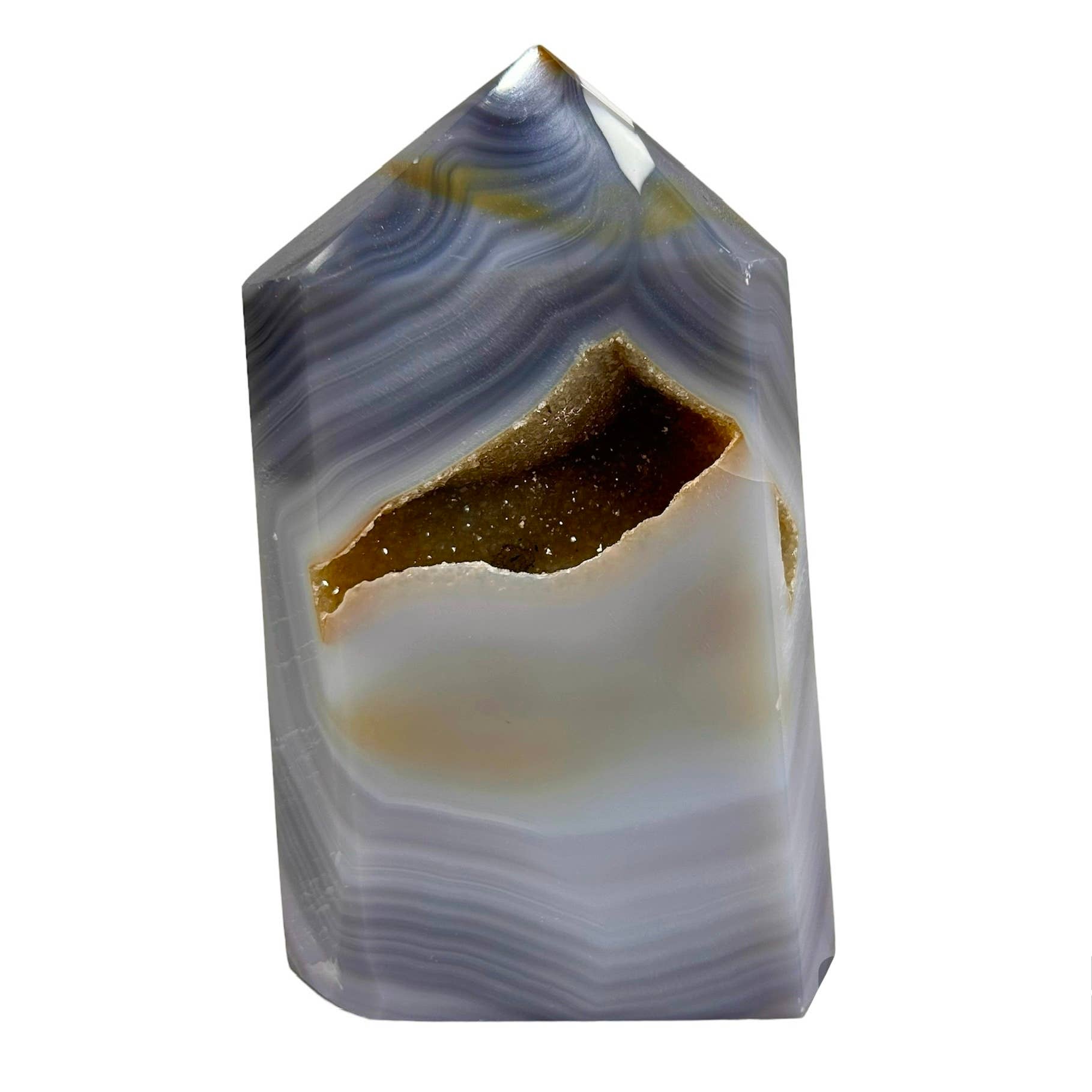 Quasar Gems USA - Wholesale Spirituele steen/kristal - Gladgeslepen agaat druzy punten 1 kg (2 lbs)7