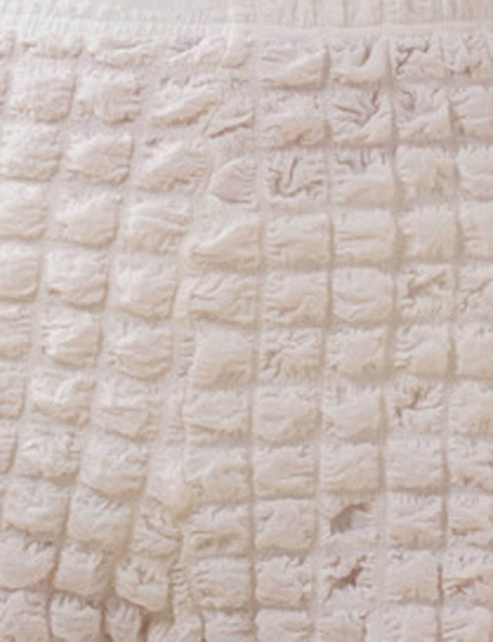 Blanc Shorts mini chauds pour femmes à couleur unie avec taille élastique froncée en vente sur Faire7