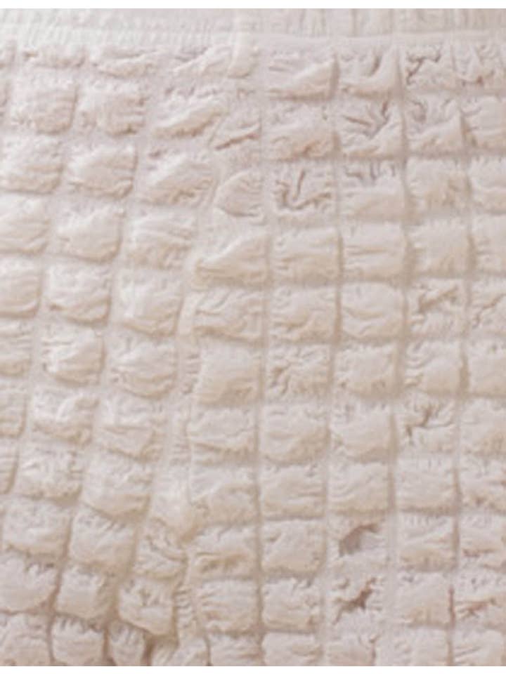 Blanc Shorts mini chauds pour femmes à couleur unie avec taille élastique froncée en vente sur Faire7