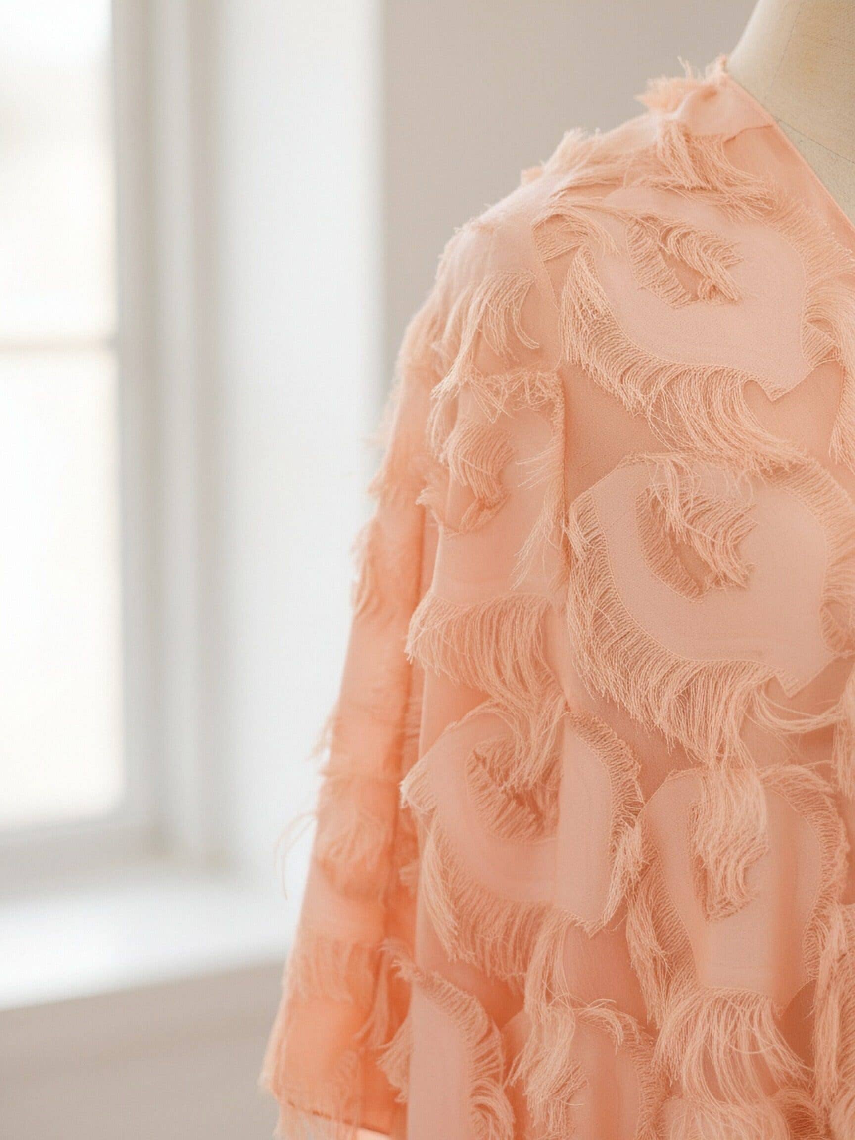 JC Sunny Fashion - Wholesale Kimono - Women's - JC060283 Elegant 3D Feather Fringe Eyelash Kimono/Cover-Up5