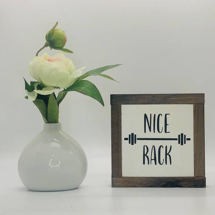 Nice Rack Ebony Desk/Tabletop Sign for wholesale by Bog Road Designs