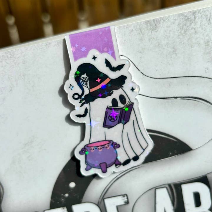 Witchy Ghost Magnetic Bookmark for wholesale by Awfullynerdy.co