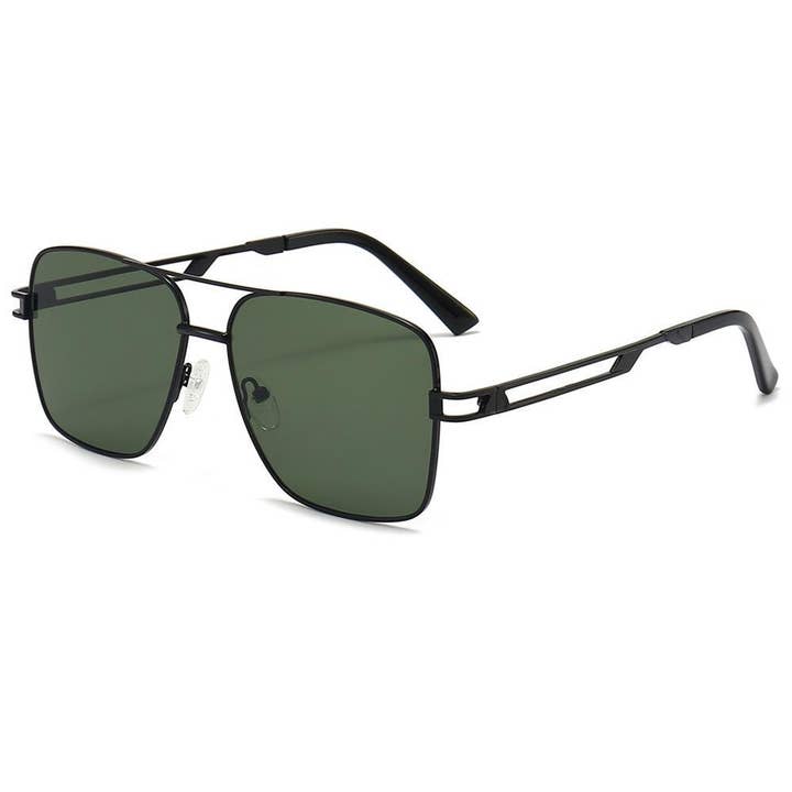 WoodWristCo – Großhandel Sonnenbrille – Damen – Quadratische personalisierte Sonnenbrille mit doppeltem Balken