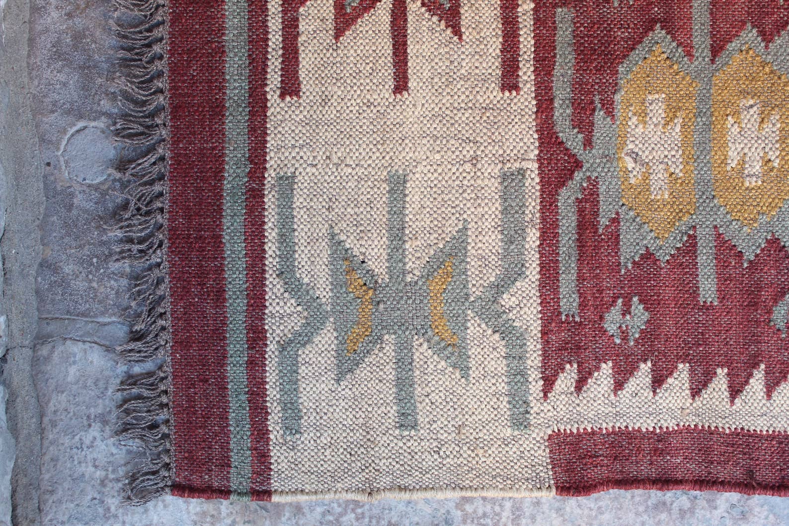 Rugs Boutique - Wholesale Deurmat - 2 x 3 ft - Handgemaakt kelimjute\ Wol, vloerkleed voor woondecoratie\ Carpe3