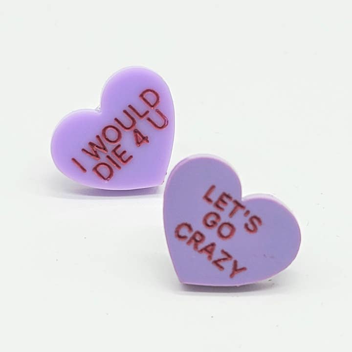 Boucles d'oreilles "I Would Die 4 U (Prince)" pour la vente par Mixtape Your Life