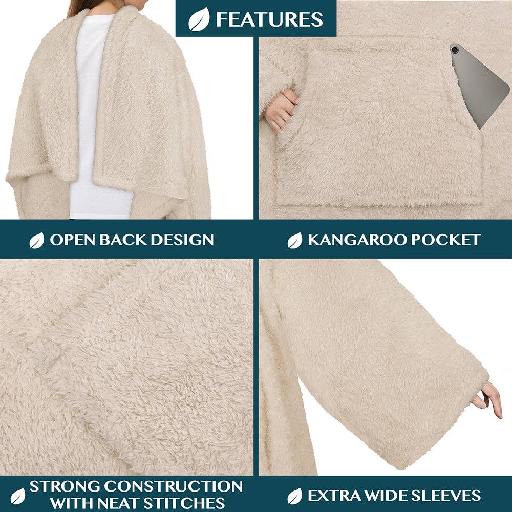 Pavilia - Wholesale Throw Blanket - Sherpa Fluffy Blanket with Sleeves25