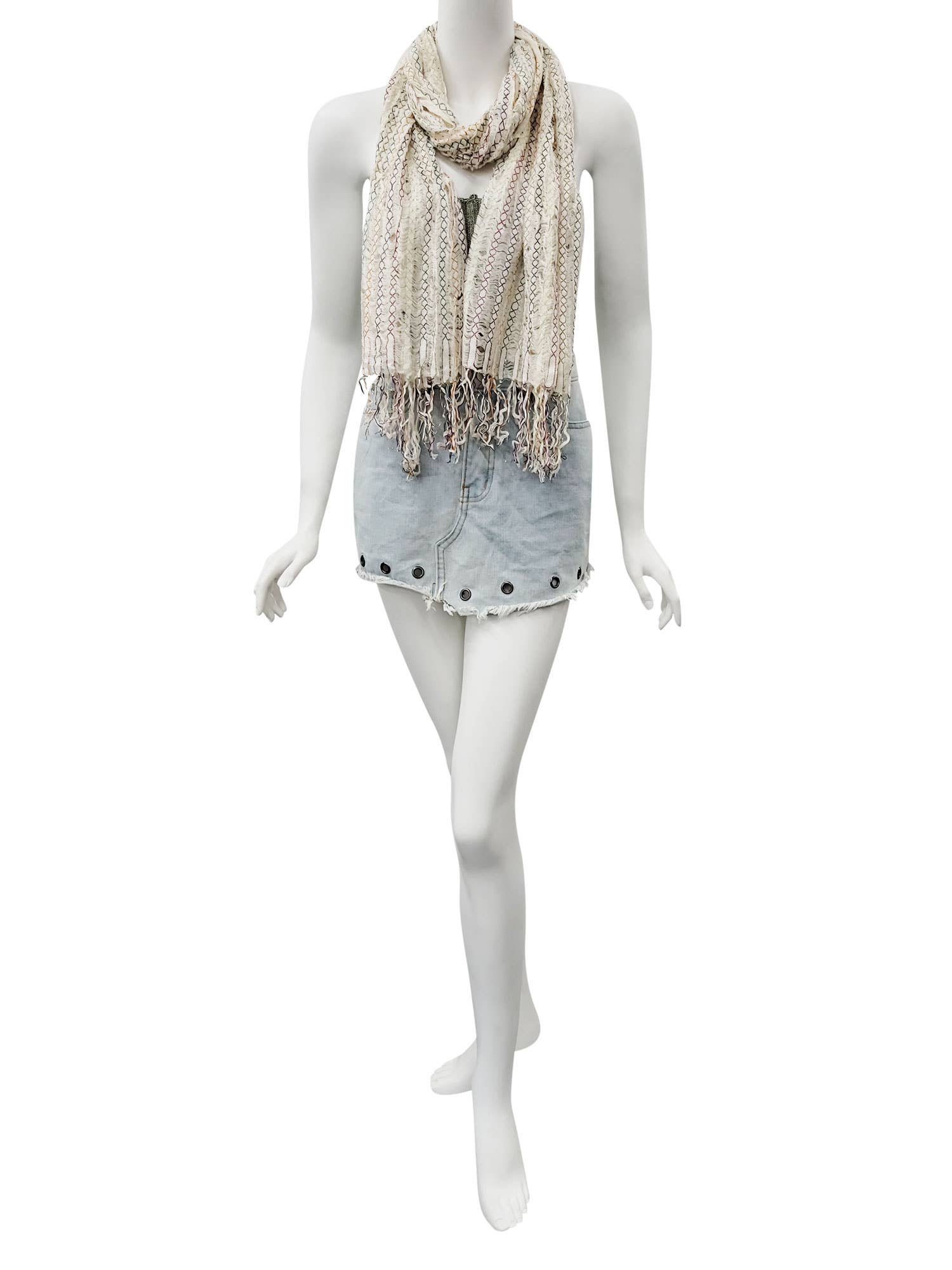 Raj Trading & Imports (USA) Inc. - Vendita all'ingrosso Sciarpa - Donna - Sciarpa ricamata Elara Stitch