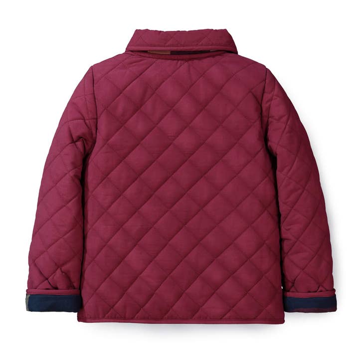 Raspberry Quilted Barn Jacket for wholesale on Faire4