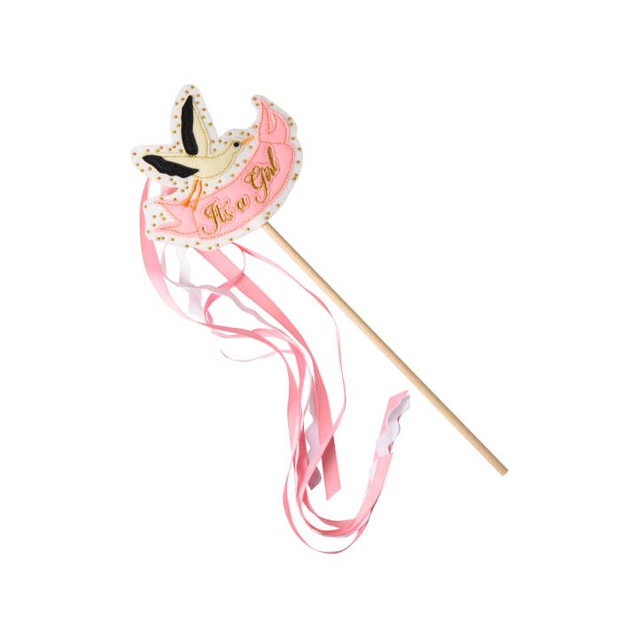 "It's a Girl" Felt Wand for wholesale by Over the Moon Gift