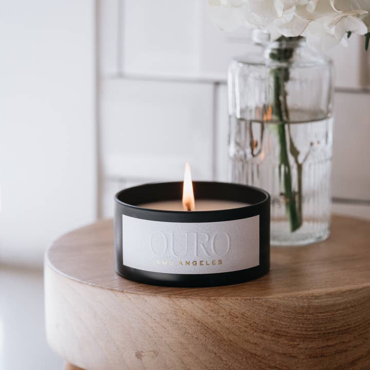 OURO Los Angeles - Wholesale Travel Candles - Innerbloom 5 oz Tin Candle - Orange + Jasmine + Bergamot