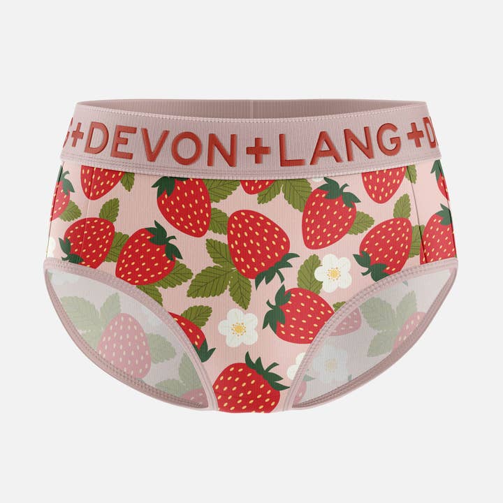 Originals Bria Bikini Brief - Vild Jordgubbe för wholesale av Devon + Lang