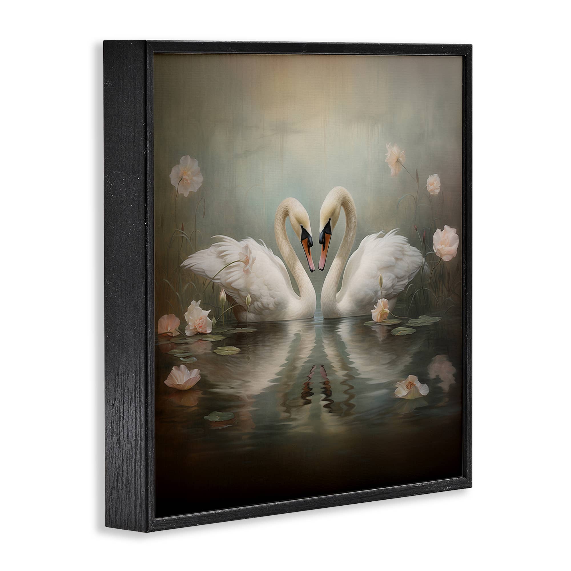 Stupell Industries - Wholesale Wall Sign - Romantic Swans in Floral Pond - Framed Wall Art13
