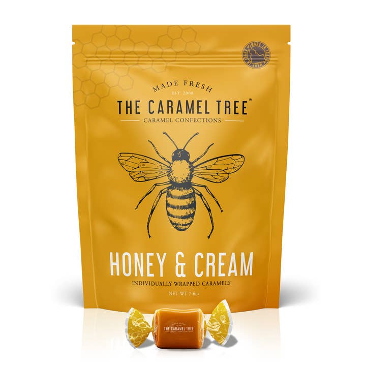 Honey & Cream Caramel Pouch 7.6oz and other Purchase Wholesale caramels. Free Returns & Net 60 Terms on Faire trending on Faire.