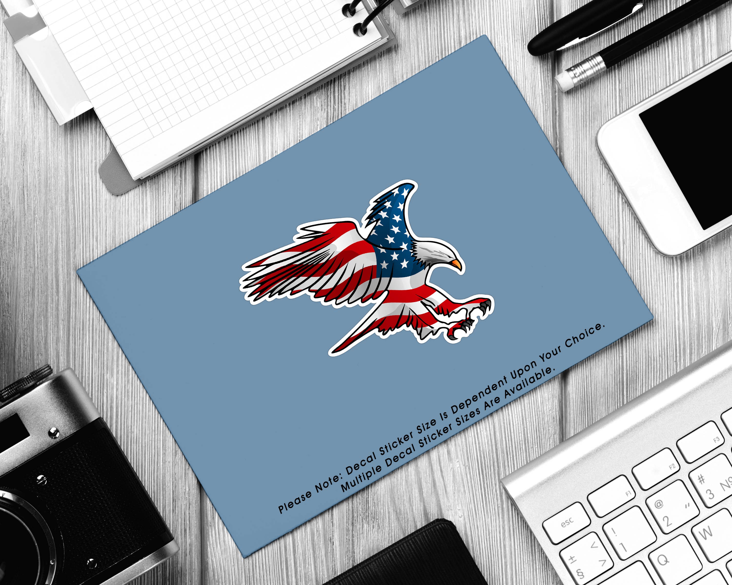 Groovy Giftables - Wholesale Sticker - USA Flag Patriotic Eagle Swooping American Car Decal Sticker3
